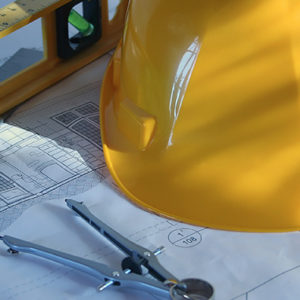 Construction hat and measurement tools