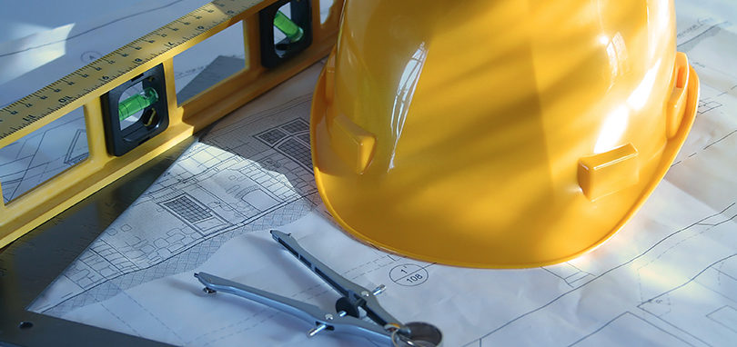 Construction hat and measurement tools